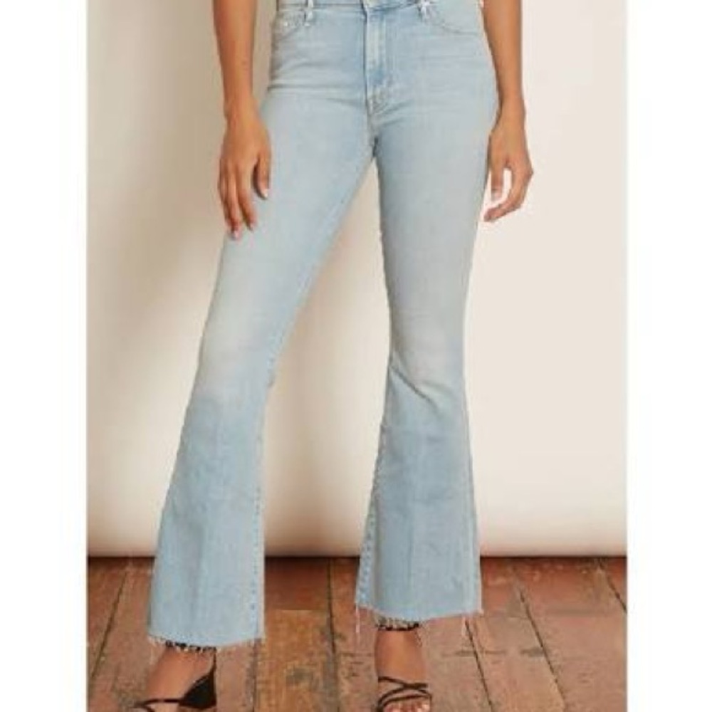 MOTHER Blue Flare Wide Leg Jeans